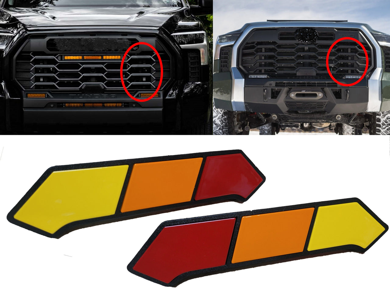 Tundra 2022-2024 Tri-Color Badge for TRD/Pro Grille