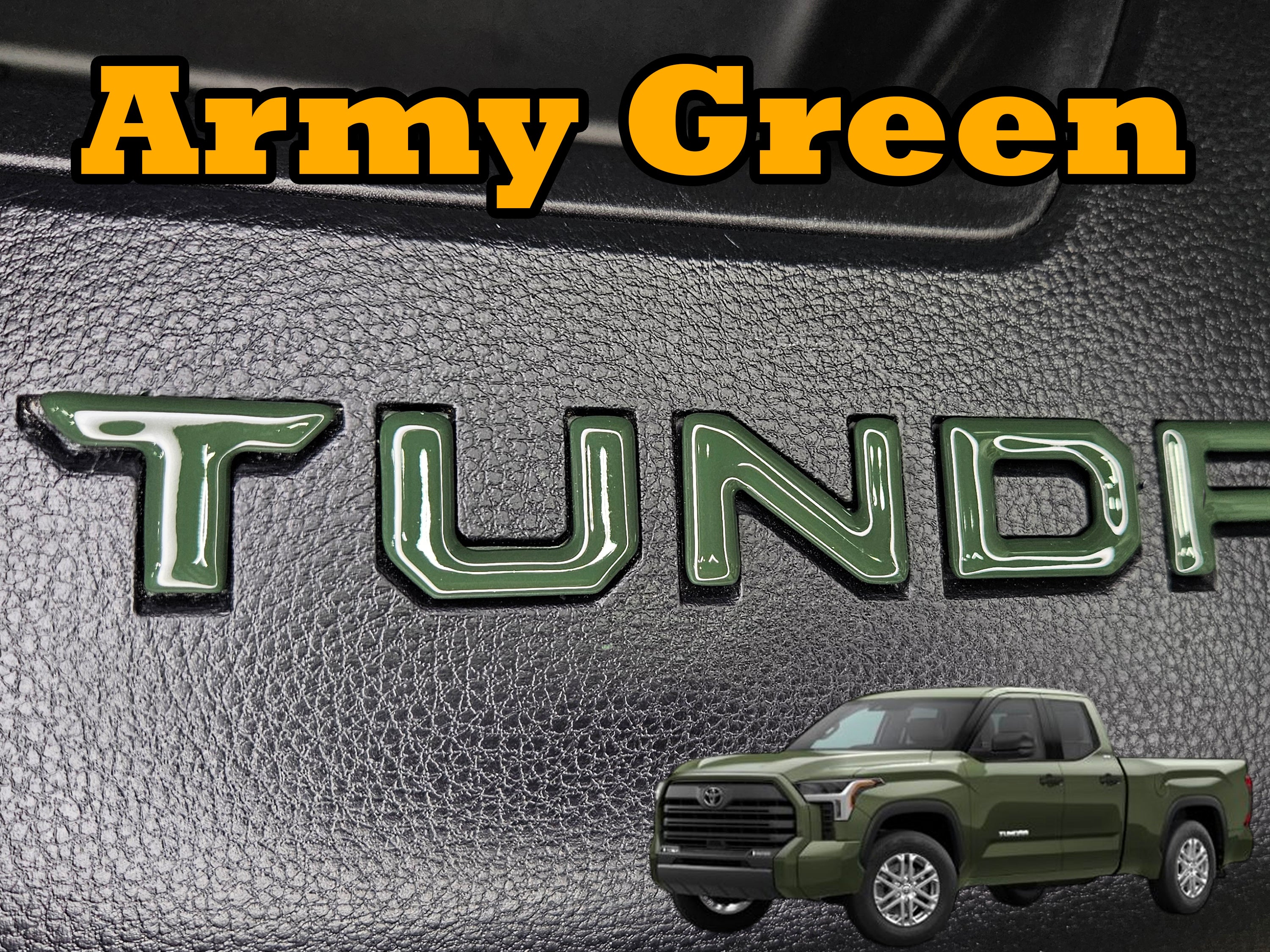 3rd Gen Tundra 3D Dashboard letters for 2022-2026